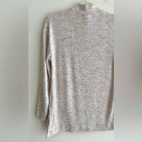 DOLAN Mockneck Long Sleeve Sweater with Keyhole Neckline, Tan, Size XS - Picture 14 of 16